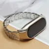Bracelet Bracelet pour Xiaomi Mi Band 5/6 Remplacement du poignet métallique Smart Bling Bands Watch Strap Broupe pour femmes