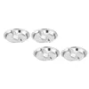 Ensemble de vaisselle 4 PCS Saucer en acier inoxydable Distes de vinaigre assiettes multi-usages Assaisonnement Soja Round