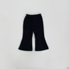 Pantalon 2024 Printemps Enfants Lâche Coton Bébé Filles Mode Pantalon Évasé Enfant En Bas Âge Enfants Solide Confortable Décontracté