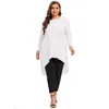 Plus Size Lg Sleeve Casual Hi Low Tops Lg Loose Fit Flare Basic Swing Bluse T-Shirt Große Größe Frühling Herbst Tunika 7XL 8XL A5kj #