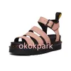 Women Fashion Foam Rubber platform sandals leather Sole Gear Hollow Toe Cap Ladies sandles Casual beach Heightening ROMAN Martin Sandals Gladiator