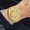 Regarder les fabricants Regarder la marque haut de gamme Full Star Diamond Diamond Men's Quartz Watch Fashion Tous les diamants