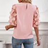Blouses Femmes Femmes Loose Fit Top Élégant Imprimé Floral T-shirt Casual O-cou Été Streetwear Mode Pour Dames Moitié