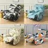 Chair Covers 4 Pieces Split Flower Recliner Sofa Cover For Living Room Elastic Reclining Lazy Boy Armchair Protector Slipcovers