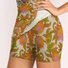 Jupes Orange Rose Fleurs Et Feuilles Vertes 1960S Rétro Vintage Jupe Femme Y2K Vêtements D'été 2024 Kpop Style Pantalon Avec