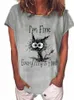 بالإضافة إلى الحجم 5xl fi womens t-shirt 3d kawaii cat tees tops o الرقبة قصيرة الأكمام t قميص كبير الحجم امرأة فضفاضة ملابس n0hg#