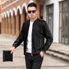 Designer Luxury Men's Black Baseball Collar Leather Jacket Youth Man Spring Autumn Casual tryckt full överdimensionerad 4xl Top Outwear Coats Jacket