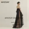 Whosay الحديث الكتف حفلة موسيقية Dres الطول الطابق Tulle خط العروس ارتداء حفل زفاف حفل كوريا سهرة سهرة خاصة O7x0#