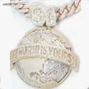 Дизайнерские горячие продажи VVS Diamond Iced Out 18K Позолоченные ювелирные изделия 925 пробы на заказ Муассанит хип-хоп ожерелье кулон