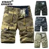 Summer Men Cotton Cargo Camouflage Shorts Men Clothing Casual Breeche Bermuda Beach Jogger Shorts Male Drop 240327