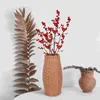 Vases Rattan Vase Table Decoration Household Plant Holder Fabric Storage Bins Pvc Imitation Simulation Woven