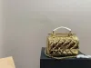 7A Qualità 23K Borsa a mano classica in pelle laccata da donna dal design lussuoso e alla moda Borsa piccola e raffinata con motivo a rombi Super versatile