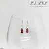 Boucles d'oreilles pendantes JYJIAYUJY en argent Sterling S925 crochet goutte 3mm grenat rouge naturel mode bijoux hypoallergéniques à la mode cadeau AYE838