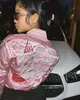 ヴィンテージの女性バーシティジャケットレター刺繍泡パフウォームトリッピング野球コート秋の冬のストリートウェア爆撃機Y2K 240320