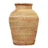 Vase Storage Baskets Rattan Vase Flower Arfferince Dry Container Craft Adorn Home Decor Novel Office