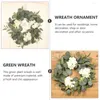 Dekorativa blommor Eukalyptus Leaf Garland Green Plant Wreath Wedding Decor Door Hanging Plastic Wall Hushållen Emulerad