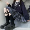 Cardigan de malha College Style Japonês JK Uniforme Azul Lg Manga Suéter Bordado Estudante Coreano Solto Escola Meninas Uniforme e2bm #