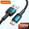 TOOCKI 100W USB C Кабель Тип C Провод быстро зарядки для Huawei P50 P40 P30 Pro Xiaomi Realme Poco 5A USB C Cab Data Type C Кабель C Кабель