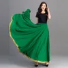 720 Degree Large Swing High Waisted Dance Skirt Lace Edge Retro Ethnic Xinjiang Dancewear Flamenco Stage Performance Skirts V4Yd#