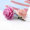 Dekoracyjne kwiaty wieńce 6/10 szt. 6 cm aksamitne róże głowa dom