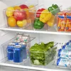 Bouteilles de rangement 3 pièces, bacs de garde-manger transparents avec poignée pour réfrigérateur de cuisine, livraison directe