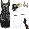 Urban Sexy Dresses Retro Vintage Roaring 20s 1920s Flapper Dress Outfits the Great Gatsby Womens paljetter Tassel Fringe kväll klädsel YQ240330