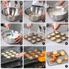 9 Grids Węglowa stal Złote skorupa Forma Mocki DIY Cake Madeleine Pane Baking Tray Piece narzędzia do ciasta kuchennego 240328