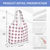 Boodschappentassen Qatar Patroon Boodschappentas Grappige Print Canvas Shopper Tote Schouder Grote Capaciteit Draagbare Pography Handtassen