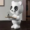 Figurine decorative Cartoon Creative Panda Ornaments Grandi decorazioni per pavimenti