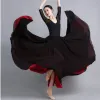 Flamenco Chiff Women's Dance Skirt 720度ソリッドカラーLGスカートダンサー中国スタイルのスカートを着て練習Q0ra＃
