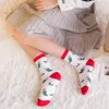 Femmes chaussettes 5 paires hommes/femmes coton dessin animé noël mignon père noël Elk neige drôle chaussette bonne année d'hiver cadeau