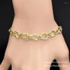 Chaînes en acier inoxydable Creative Grossier Collier / Bracelet pour hommes Femmes Argent / Or Couleur Simple Claviculaire Lien Bijoux