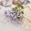 Decorative Flowers QSM 27CM Artificial 5 Forked Snow Orchid Fake Orchids Faux Spring For Wedding Party Home Kitchen Office Decro