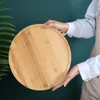 Bamboo And Wood Plate Tray Multi-size Fruit Plate bread Plate For Home And Restaurant