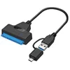 2024 USB3.1 To SATA Easy Drive Cable Type-c Usb3.0 Two-in-one Hard Drive Adapter Cable 50cm