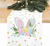 Table Runner Easter Egg Rabbit Linen Seasonal Spring Washable Dresser Scarf Decor Holiday Party Kitchen Dining yq240330