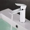 Robinets de lavabo de salle de bains, robinet à poignée unique, robinets mélangeurs de lavabo en laiton massif, finition noire