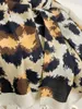 women's long scarf scarves shawl lace cashmere material beige print Leopard grain big size 190cm - 68cm