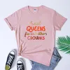 Женские футболки Real Queens Fix Each Other's Crowns Shirt Cute Girl Power Feminism Футболки Топы Camiseta Винтажные сильные женские футболки с надписями