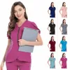 Beauty Sal Workwear Women Short Spaed Spa Uniforms Dentist Healthcare Nurse Scrubs Topps Medical Doctor Scrub Working Clothes U3Hz#
