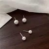 Stud Earrings Fine Jewelry 925 Sterling Silver Cute Romantic Freshwater Pearl Wedding Cocktail For Women Anniversary Gift