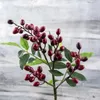 Fiori decorativi Natale artificiale oliva frutta ramo di fagioli ghirlanda fai da te albero di Natale decorazione bacca fiore di simulazione casa matrimonio pianta parete