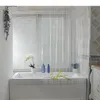 Zasłony prysznicowe 1PC przezroczystą wodoodporną łazienkę Peva z haczykami przezroczyste domowe akcesoria łazienkowe kurtyna