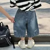 Hosen Kinder Kleidung Persönlichkeit Hosen 2024 Sommer Koreanischen Stil Der Jungen Einfarbig Allgleiches Mode Casual Denim Shorts