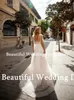 2024 Luxury Wedding Dr Frs Appliques V-Neck Sleevel A-Line Tulle Beach Bridal Gown Floor-Length Wedding Party Dr M8FO#