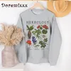 Sweat à capuche en coton pour femmes, automne et hiver, plantes d'herbologie, magicien magique, chemise d'école de sorcellerie, cadeau de jardinage botanique