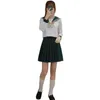 Studente di scuola superiore JK Uniforme coreana di stile preppy Sailor Donna Ragazze Estate Dr Costume stile britannico F65Y #