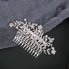 Sier Color Metal Hair Combs Cheap New Design Crystal Wedding Accories Leaf Frs Женские украшения для волос головца E9Kl#