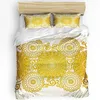 Bedding Sets Set Amarelo Flor Peony Conjunto 3pcs meninos meninas capa de edredão fronha infantil adulto colcha de casta de casal têxtil