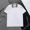 Męska koszula polo designerka koszula polo dla męskiej mody focus haft w paski Check Culpluilding Druku
